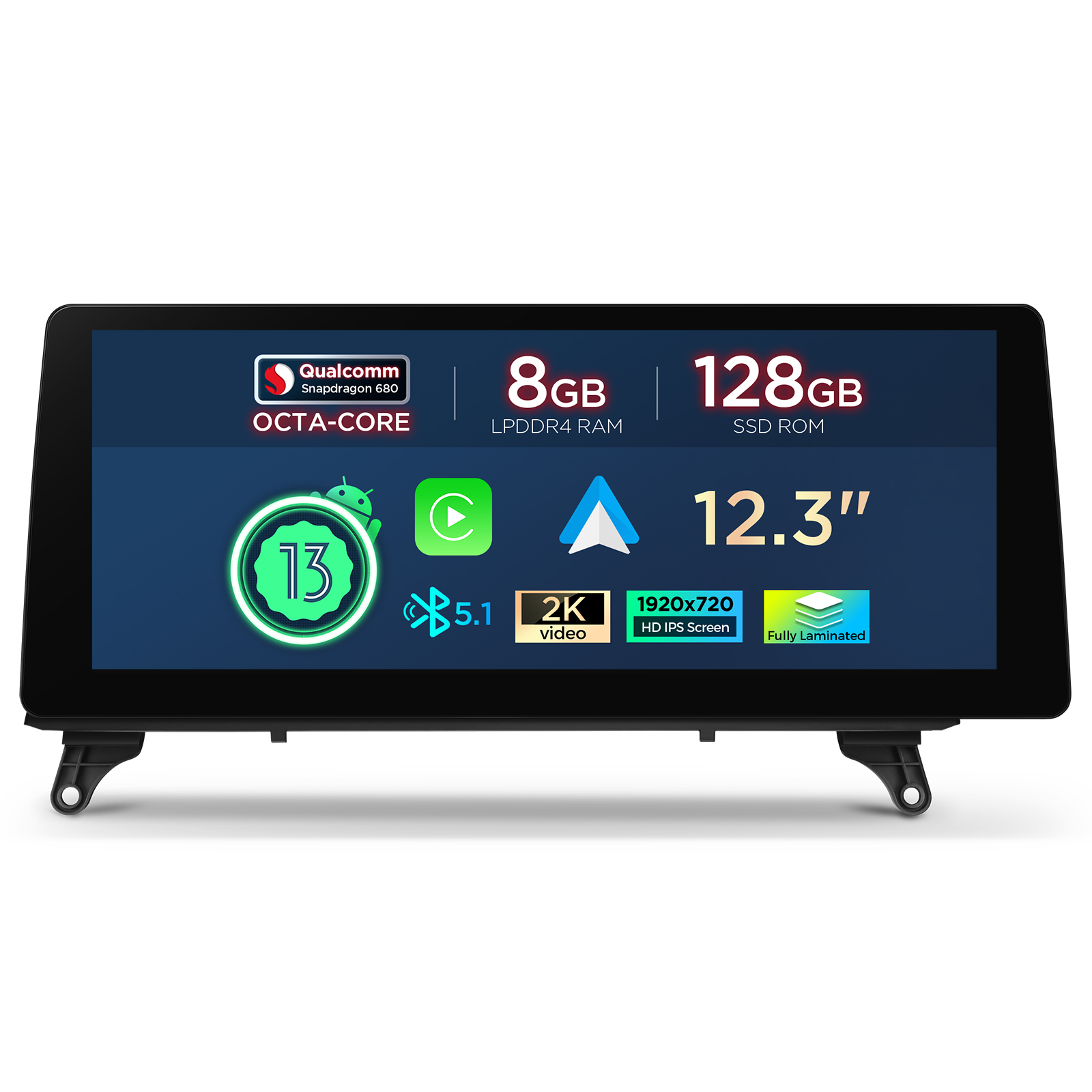 BMW | X5 / X6 | 12.3" 2K Screen | Android OS & OEM System | Qualcomm 680 | Octa Core | 8GB RAM & 128GB ROM | QGB24CCB12X5R