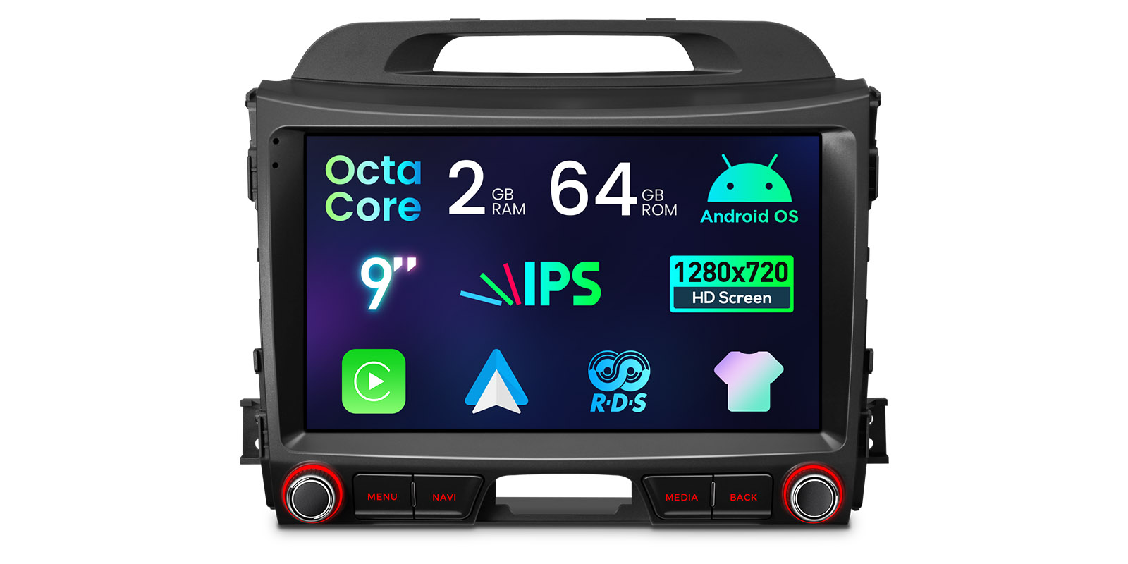 Kia Sportage | Android OS | Octa Core | 2GB RAM & 64GB ROM | 9" IPS Screen | IDSP90SPK