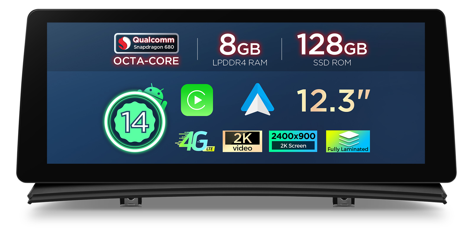 BMW | X3 E83 | 12.3" 2K Screen | Android OS & OEM System | Qualcomm 680 | Octa Core | 8GB RAM & 128GB ROM | QGB24X3MK