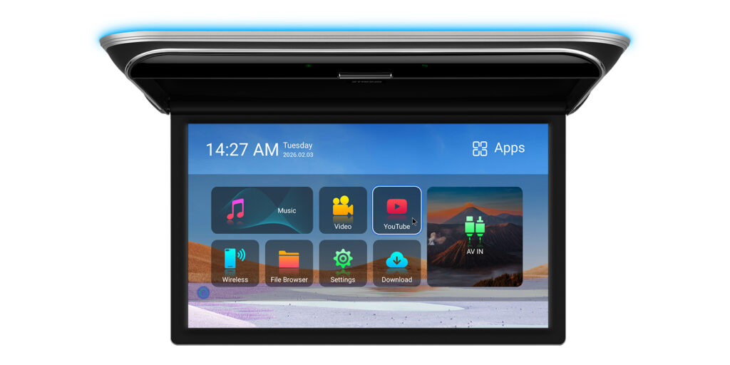 XTRONS 17.3" Android Car Roof Monitor for Coaches/Buses/Motorhomes | 4GB RAM 64GB ROM / 2GB RAM 32GB ROM | 4K Video & Wireless Mirroring | CM179AH/CM179AF
