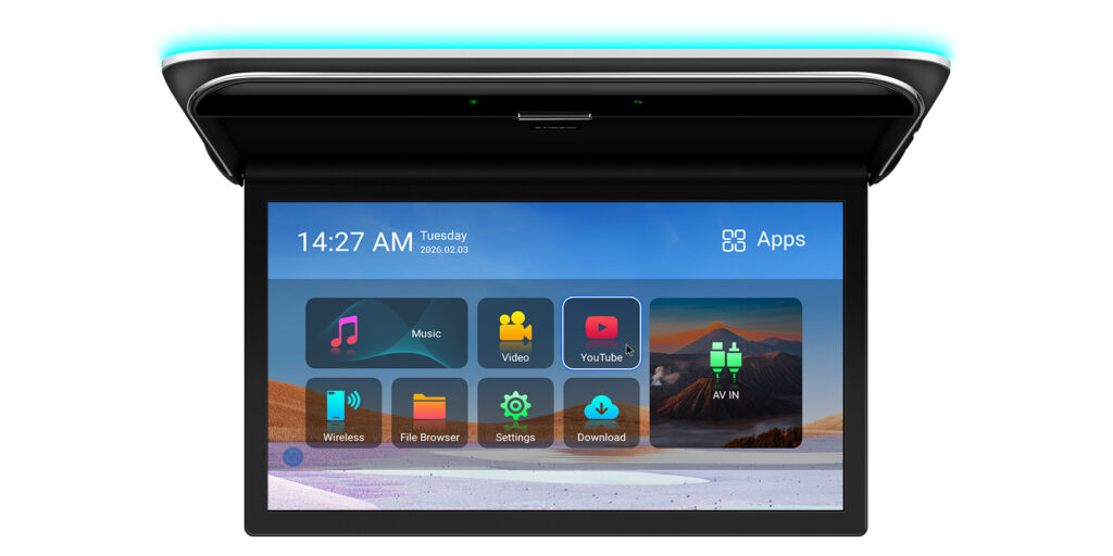 XTRONS 19.5" Android Car Roof Monitor for Coaches/Buses/Motorhomes | 4GB RAM 64GB ROM / 2GB RAM 32GB ROM | 4K Video & Wireless Mirroring | CM195AH/CM195AF