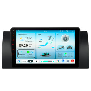 XTRONS IMHP9453B 9-inch Android 14 car stereo for BMW X5 E53— Unisoc 7865, 8GB RAM, dual Bluetooth, plug-and-play fit