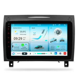 XTRONS IMHP94M350 9-inch Android 14 car stereo for Mercedes-Benz SLK-class — Unisoc 7865, 8GB RAM, dual Bluetooth, plug-and-play fit