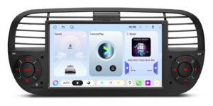XTRONS UA7550FLB Android car stereo front view for Fiat 500.