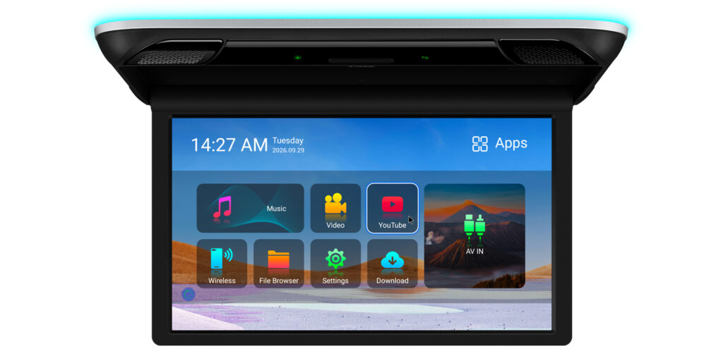 21.5" FHD IPS Flip Down Screen | Android | Coach & Bus & Motorhome | 4K | CM215AF