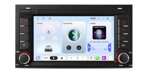 XTRONS UA75LESL Android car stereo displaying its customizable home screen.