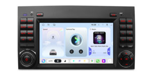 XTRONS Android car stereo displaying a smart driving and music dashboard.