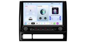 XTRONS 9-inch Android car stereo showing a light-theme home screen.